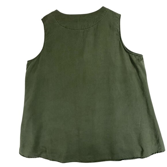 plus size sleeveless Button tank top tunic style  green size 20 Claire France - Picture 5 of 15